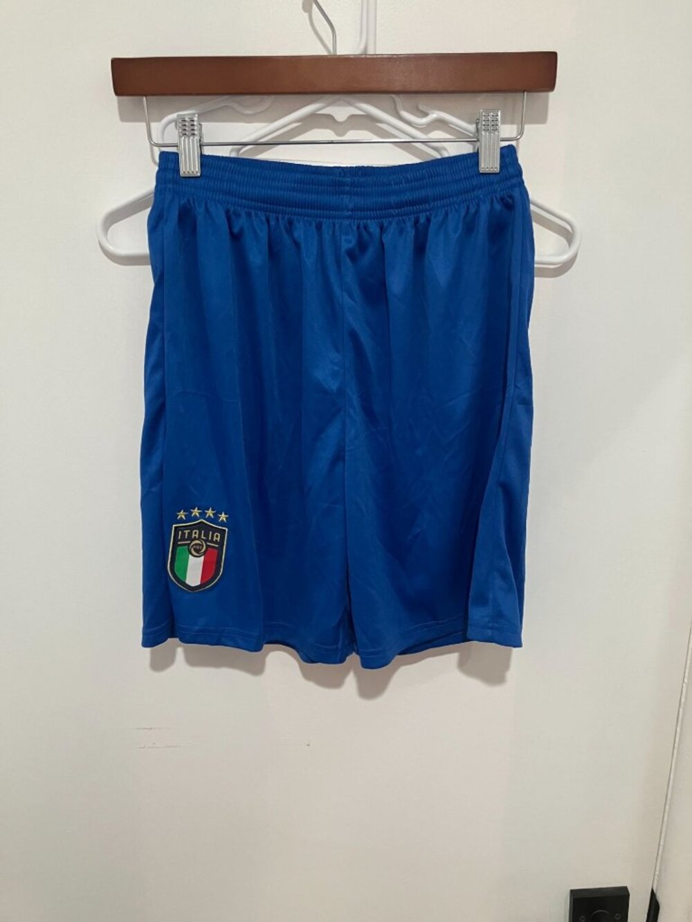 Italy National Football Team Shorts Blue FIGC Soccer Athletic Men's Size Small